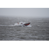 Oefening reddingboot tijdens eerste zware storm van 2018