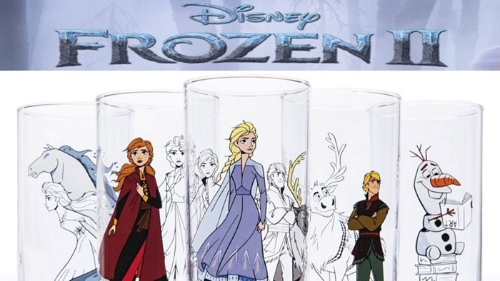 Frozen glazen met logo Disney