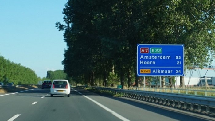 A7 richting Amsterdam