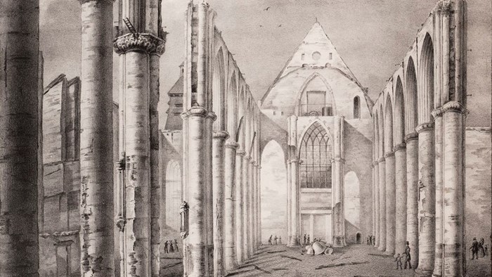 De In 1830 afgebrande Grote Kerk