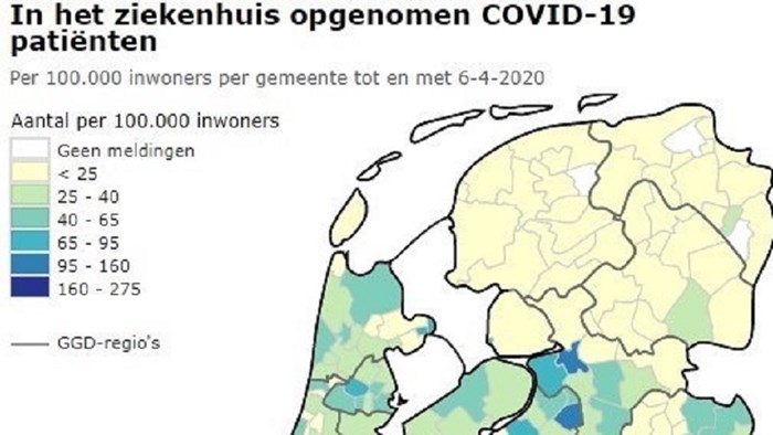 Coronabesmettingen NL per 6 april 2020