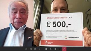 Global Goals-cheque voor Nootmuskaat in Nieuwe-Zakken
