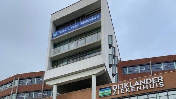 Dijklander ziekenhuis Hoorn spandoek buiten