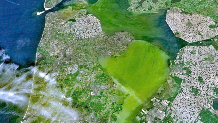Foto NASA - Noord-Holland boven Amsterdam