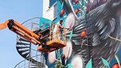 Grafitty artiest Collin van der Sluijs in actie