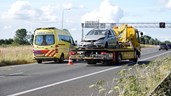 Auto van de weg geraakt op A7 bij Berkhout