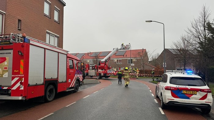 Brand op zolder van woning in Hoorn